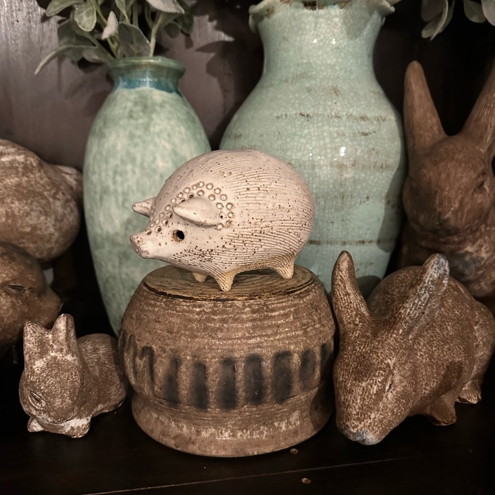 Peter’s Pottery Small White Pig